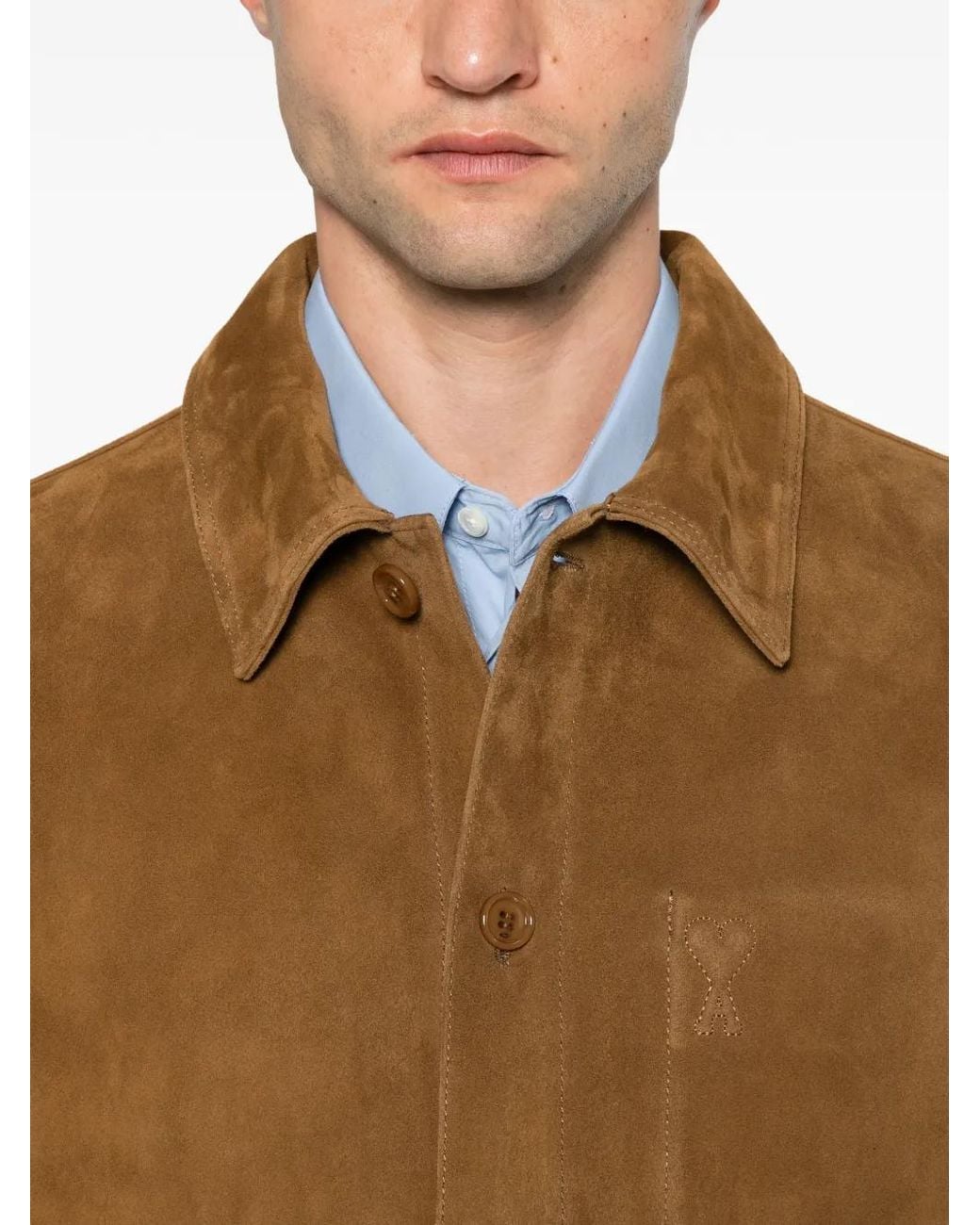AMI Brown Ami De Coeur Jacket for men