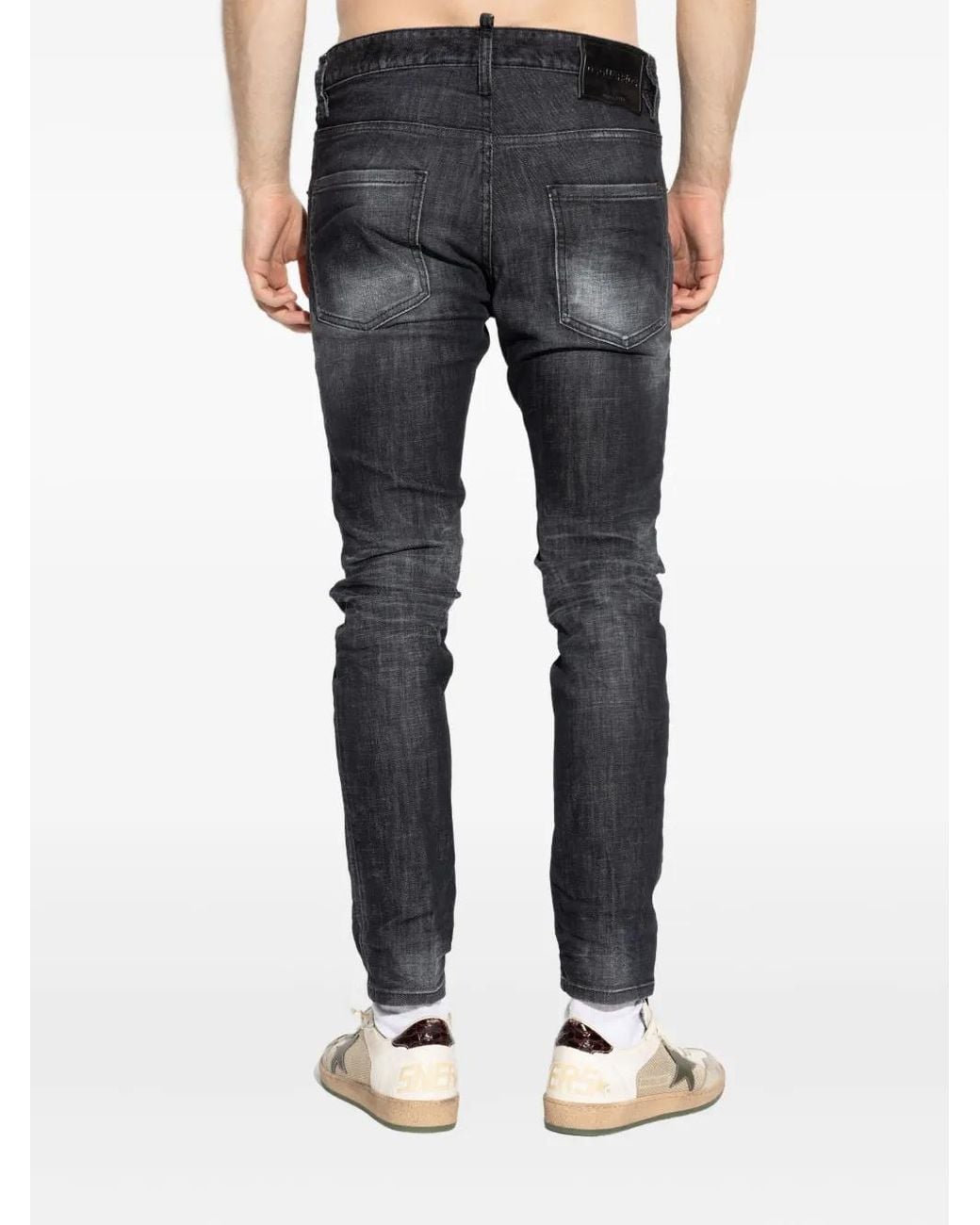 Vaqueros Con Parche Del Logo DSquared² de hombre de color Gray