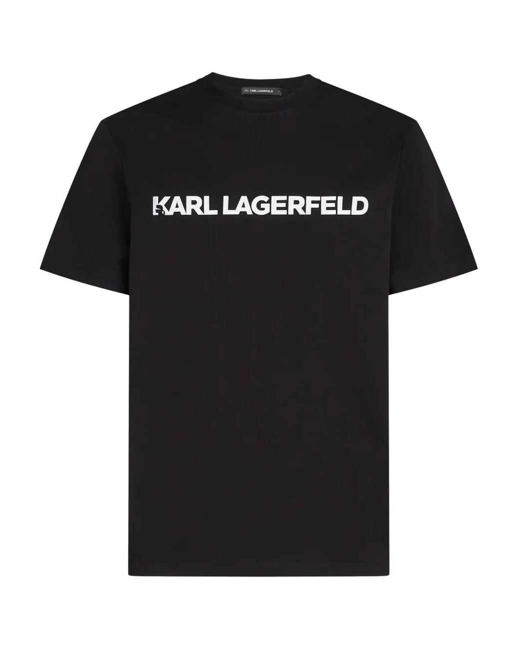 Karl Lagerfeld Black Essential Logo T-Shirt for men
