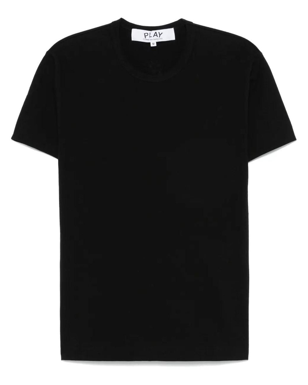 COMME DES GARÇONS PLAY Black Signature Heart-Patch T-Shirt