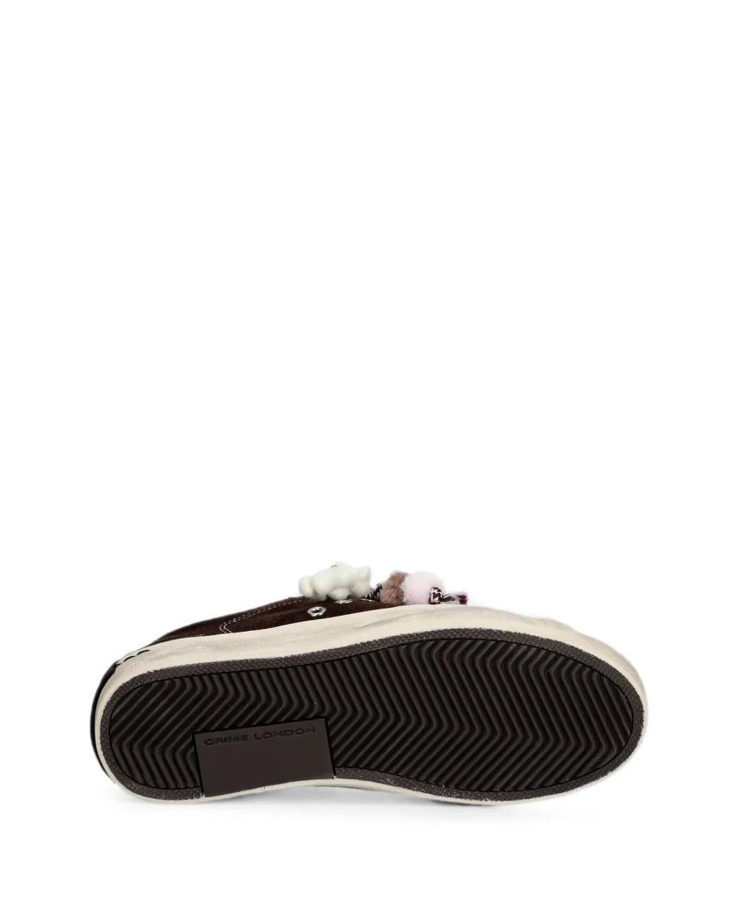 Crime London Black Distressed Glitter-Embellished Suede Sneakers