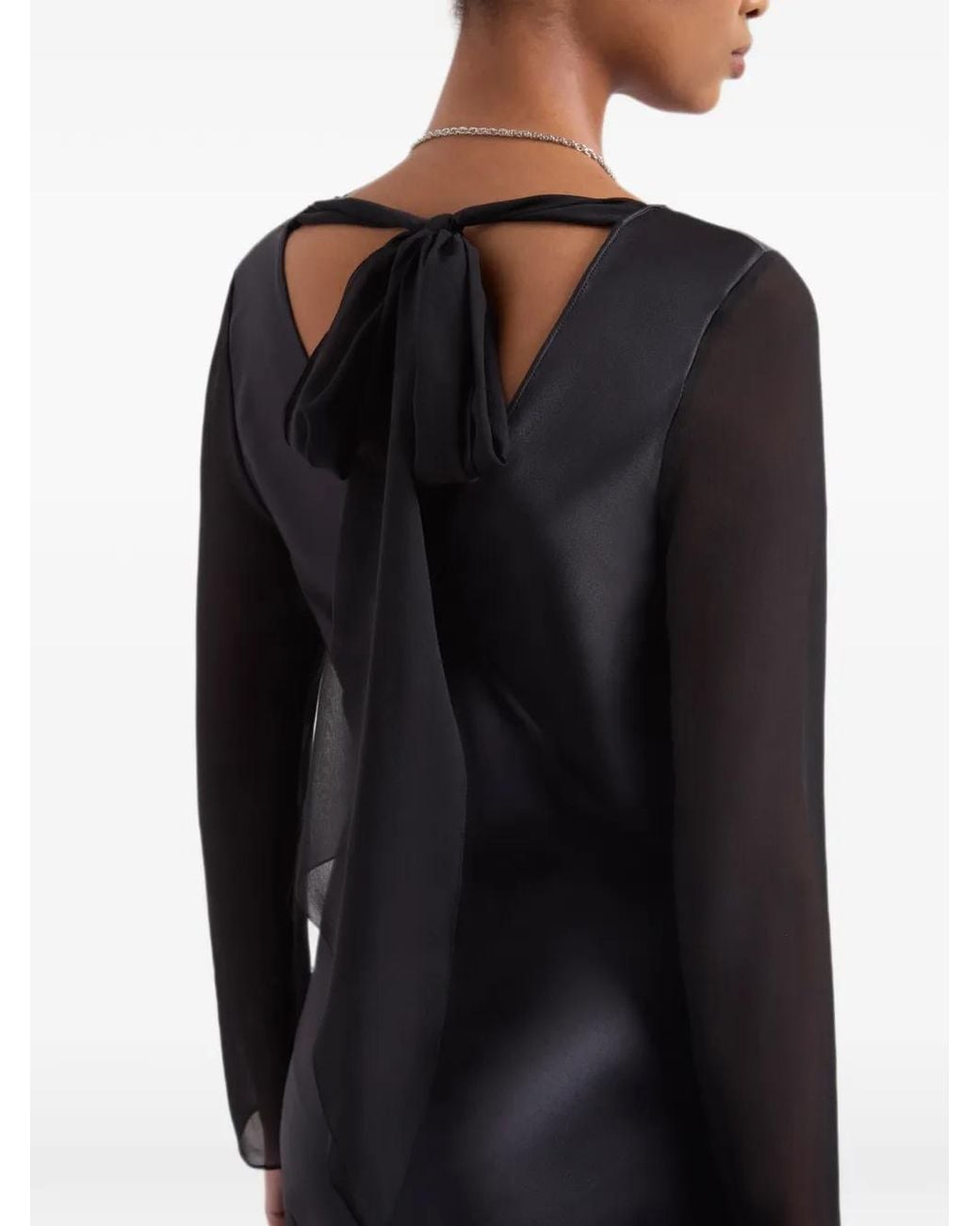 Nina Ricci Black Asymmetric Long-Sleeve Maxi Dress