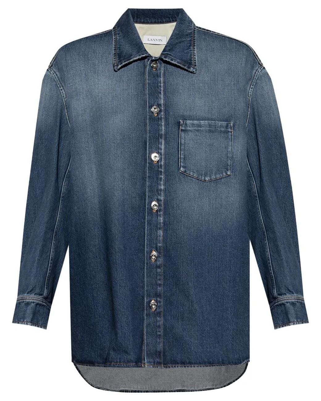 Camicia Denim di Lanvin in Blue da Uomo