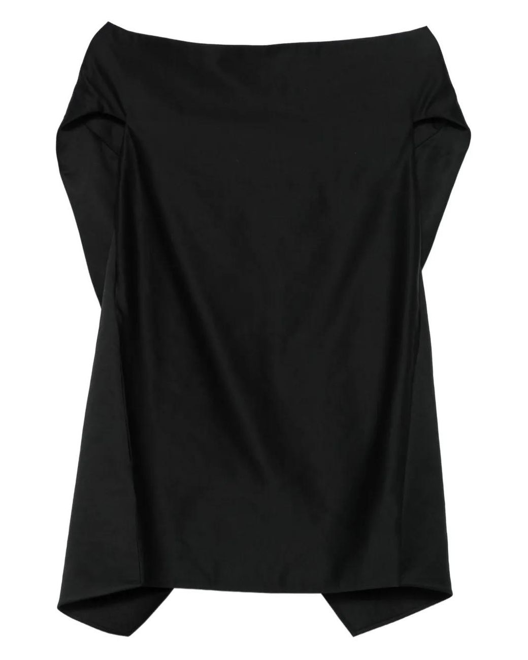 The Row Black Wide-Neck Blouse