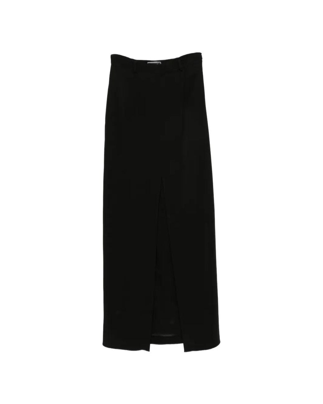 Styland Black Tailored Maxi Skirt