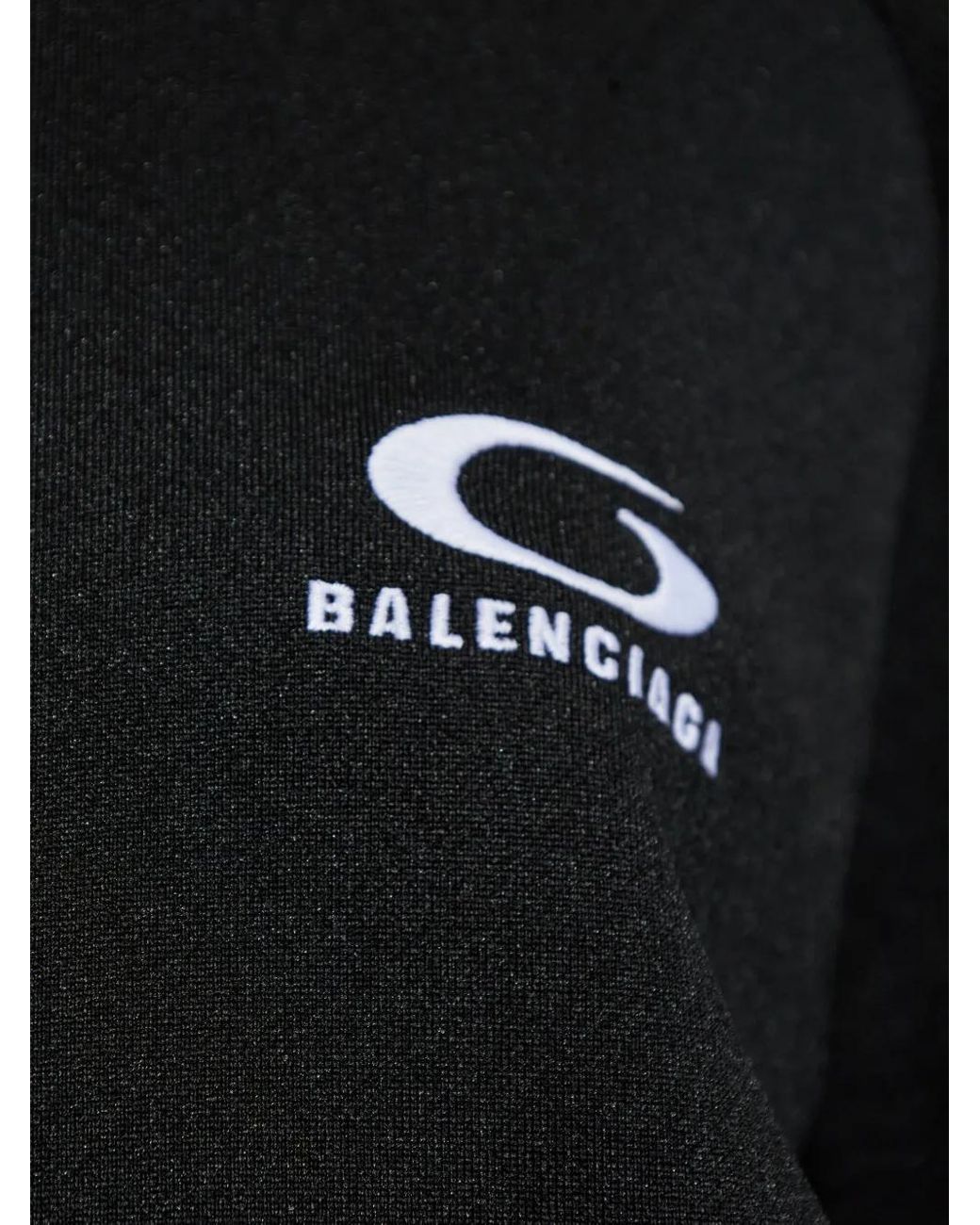 Balenciaga Black Logo-Print Cut-Out Sweatshirt