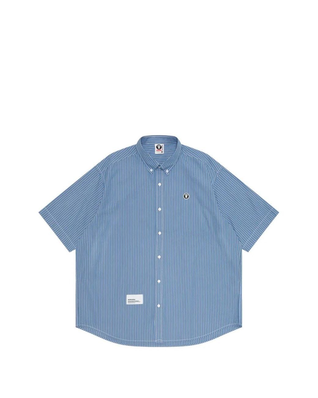 Aape By A Bathing Ape Gestreiftes Hemd Mit Patch in Blue für Herren