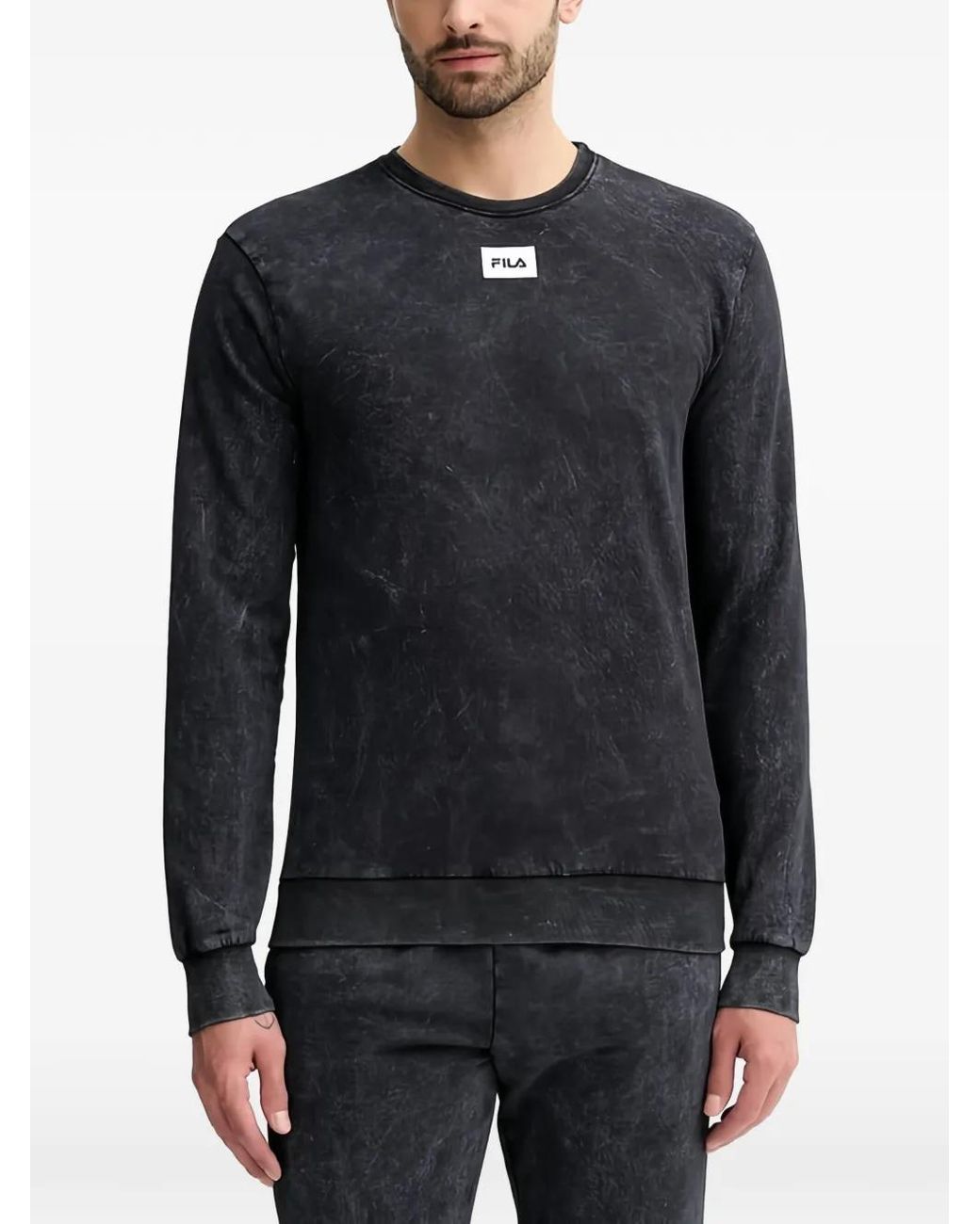 Sudadera Con Logo Estampado Fila de hombre de color Black