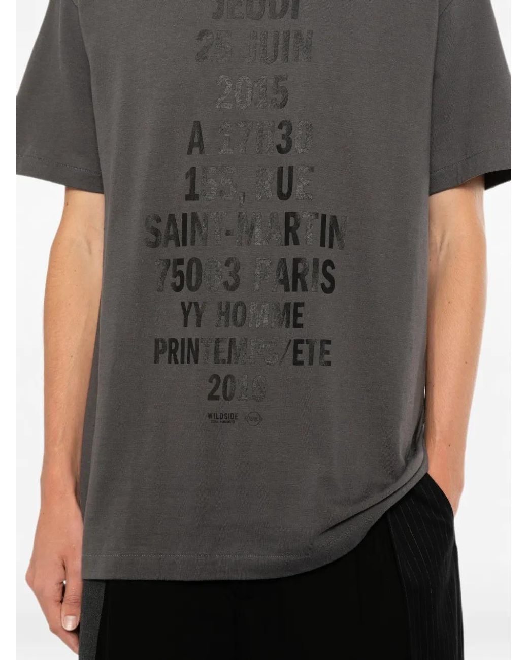 Yohji Yamamoto Gray T-Shirt Invitation for men
