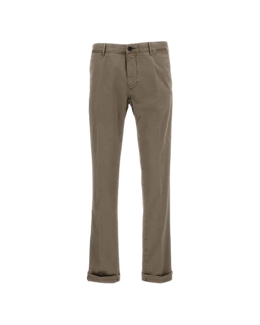 Incotex Gray Cuffed Trousers for men