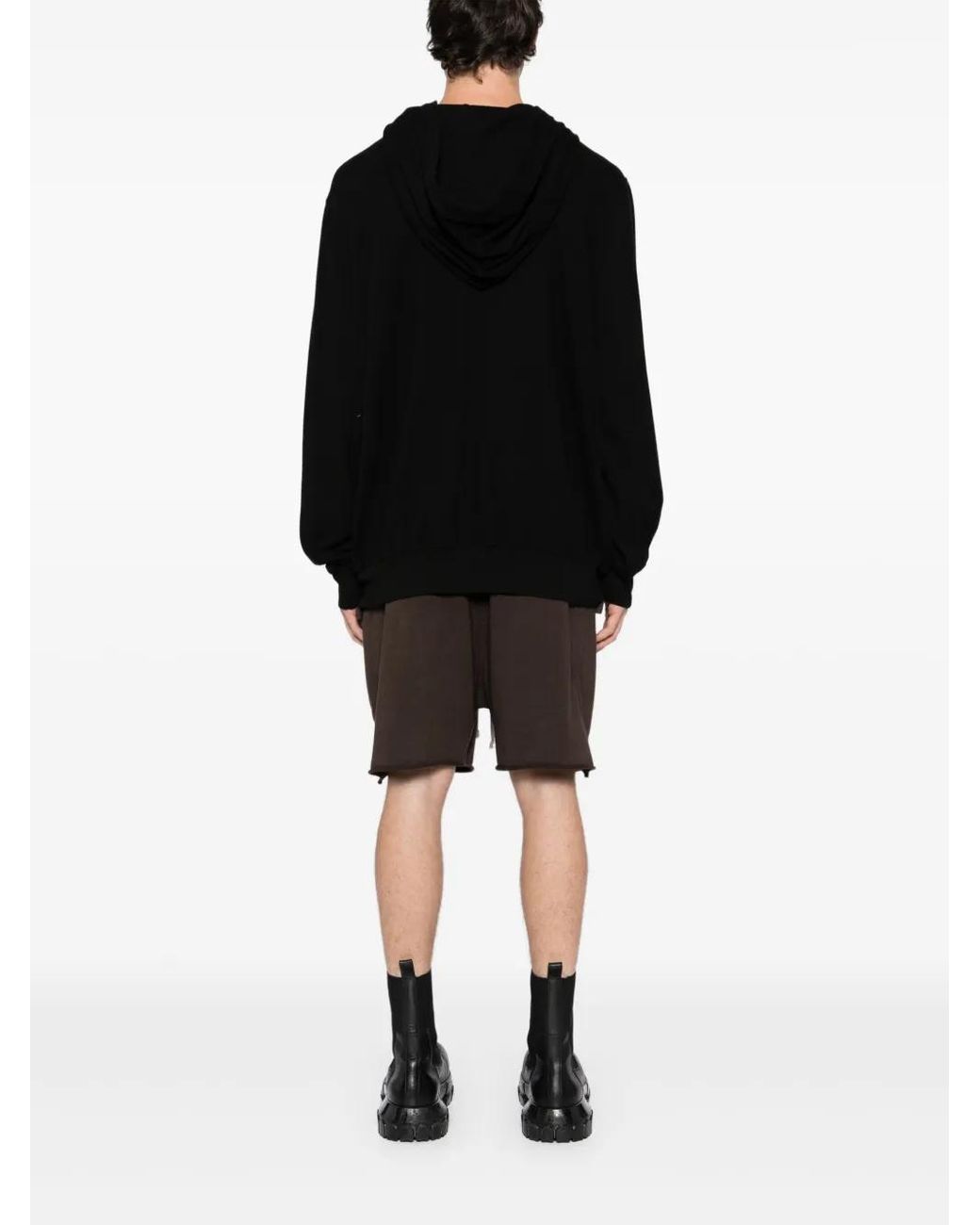 Sudadera De Algodón Con Capucha Rick Owens de hombre de color Black