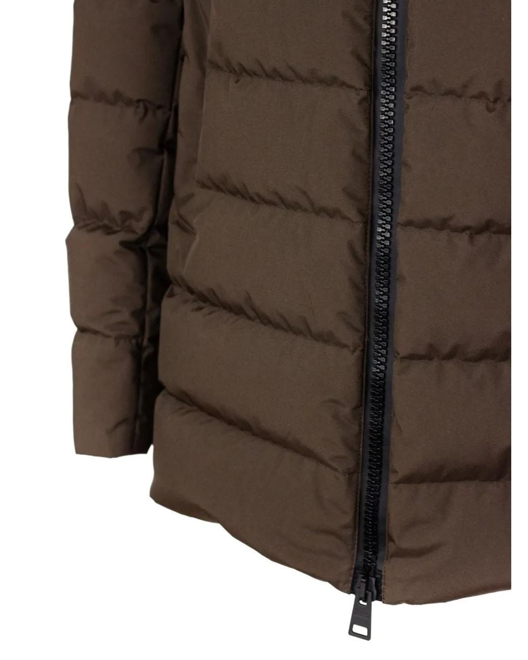 Herno Brown Padded-Down Jacket for men