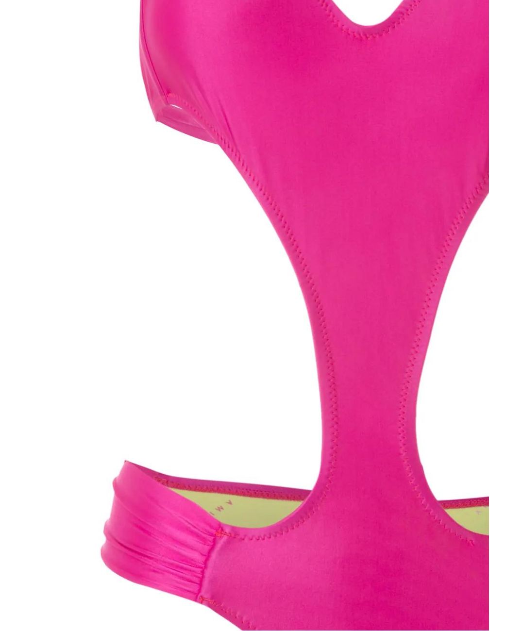Amir Slama Gedrapeerd Badpak in het Pink