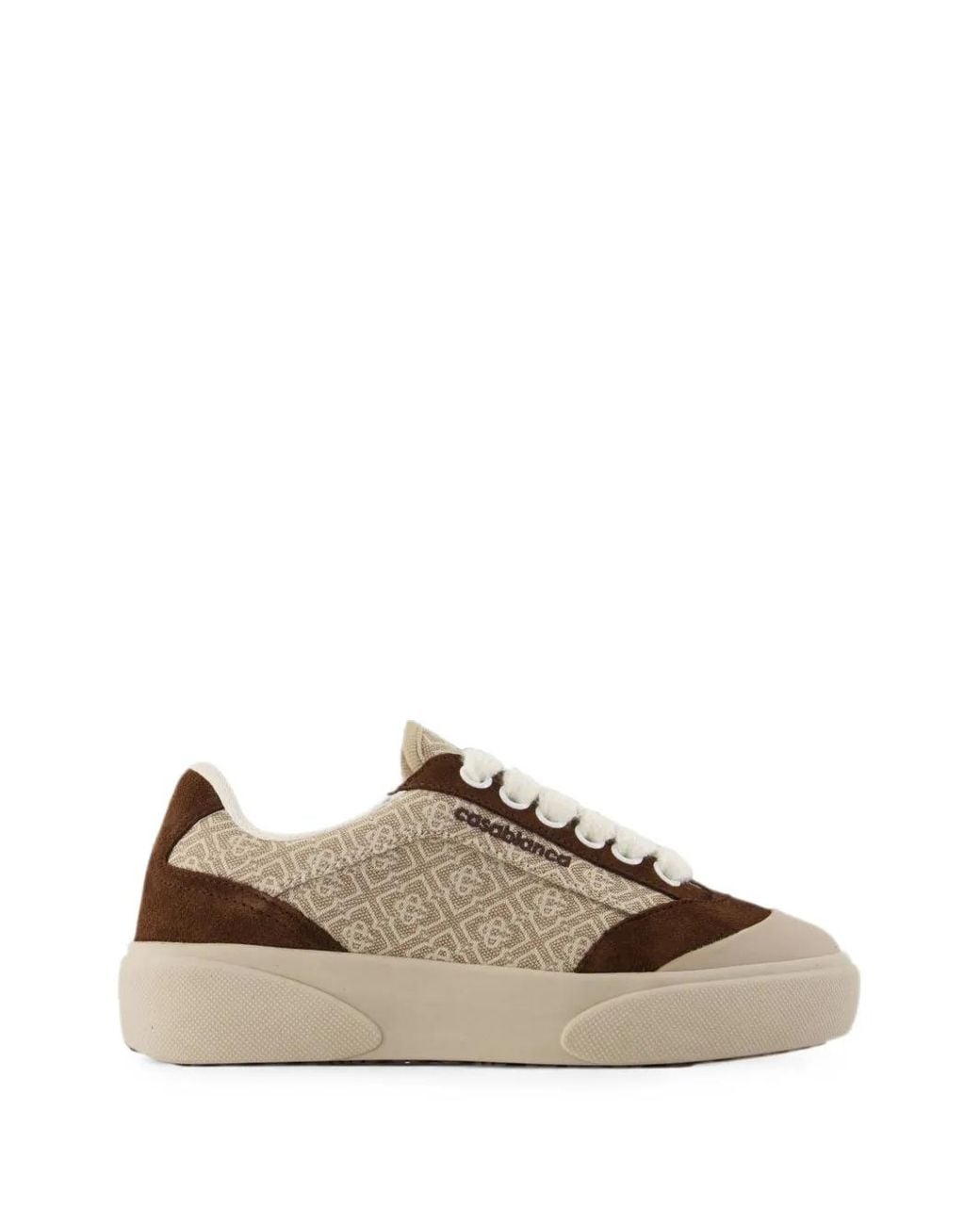Casablanca Natural Del Mar Monogram-Pattern Sneakers