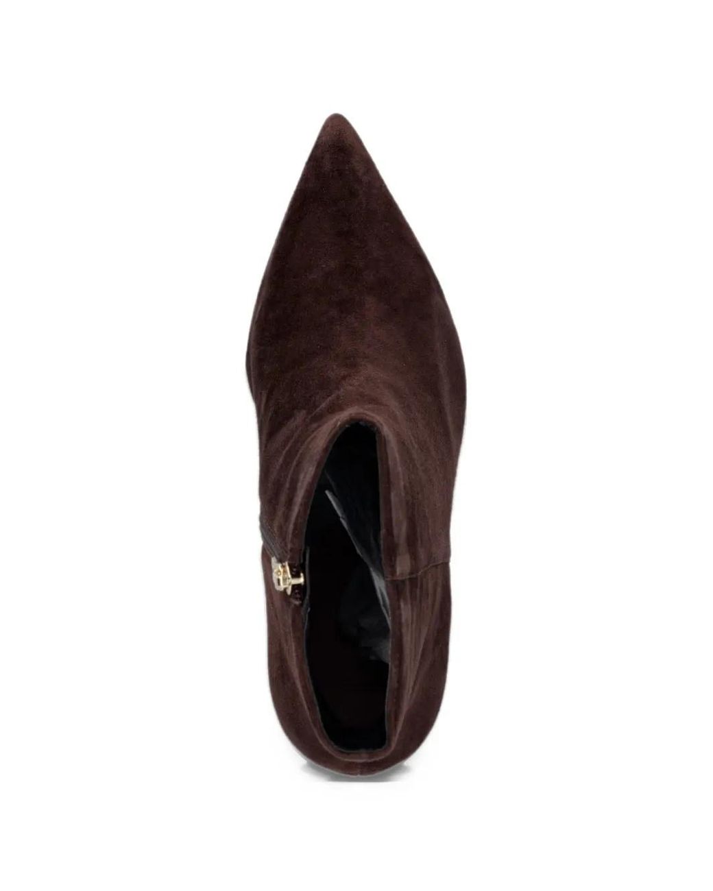 Dune Brown Obsessively Pointed-Toe Suede Ankle Boots