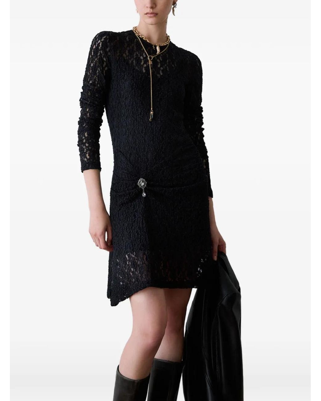Liu Jo Black Short Lace Dress