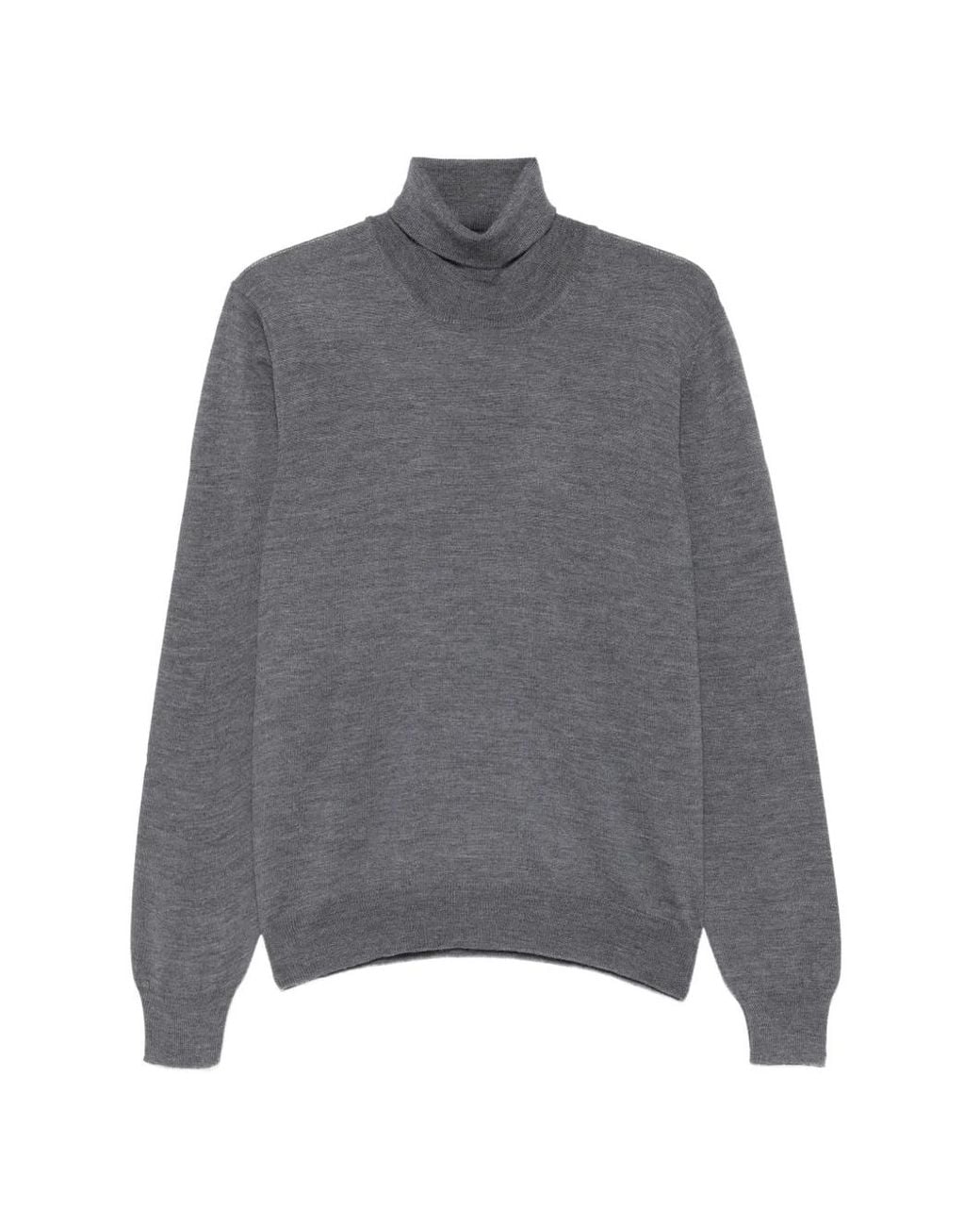 Fileria Gray Roll-Neck Knitted Sweater for men