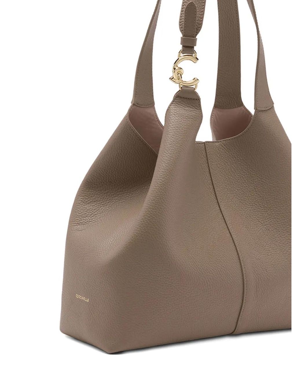 Coccinelle Brown C-Easy Buckle Leather Shoulder Bag