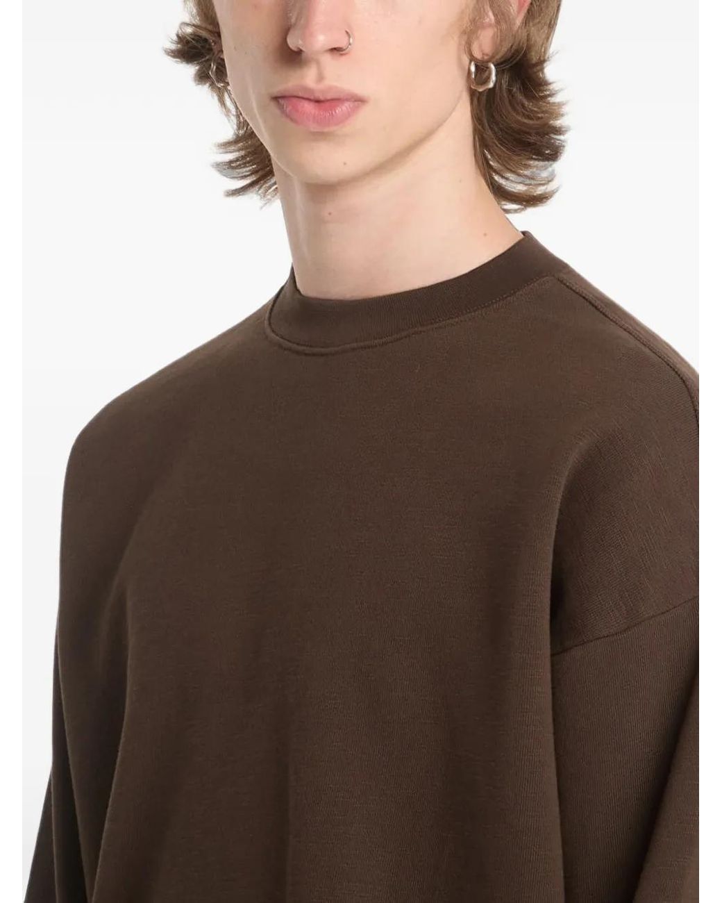 Napapijri Brown Trahus Logo-Patch Sweatshirt for men