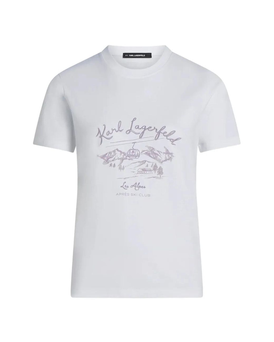 Karl Lagerfeld White Après Ski Club T-Shirt