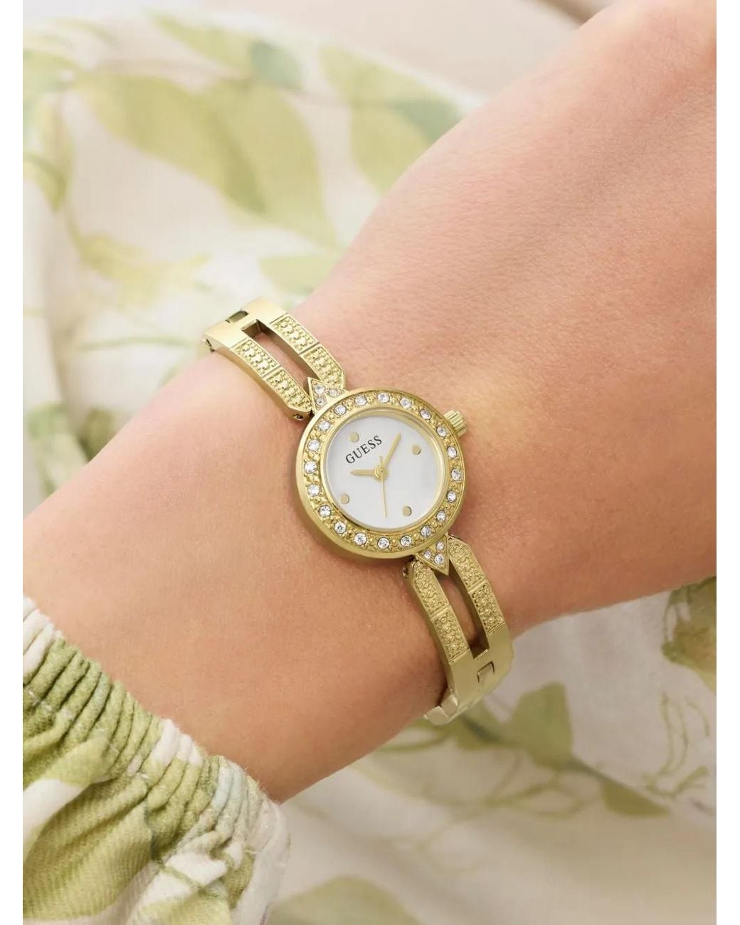 Guess Metallic Tone Analog Watch