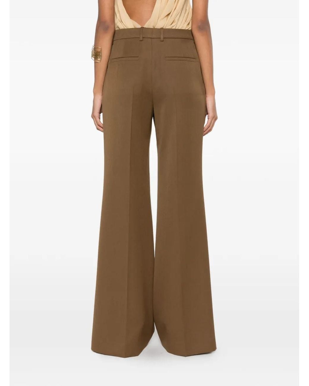 Chloé Natural Wide-Leg Trousers