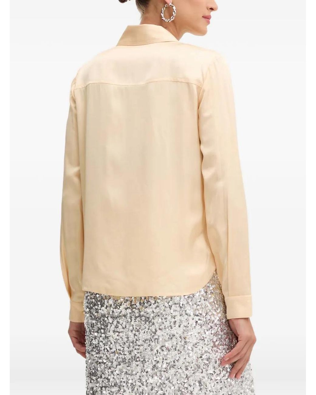Patrizia Pepe Natural Buttoned Pocket Shirt