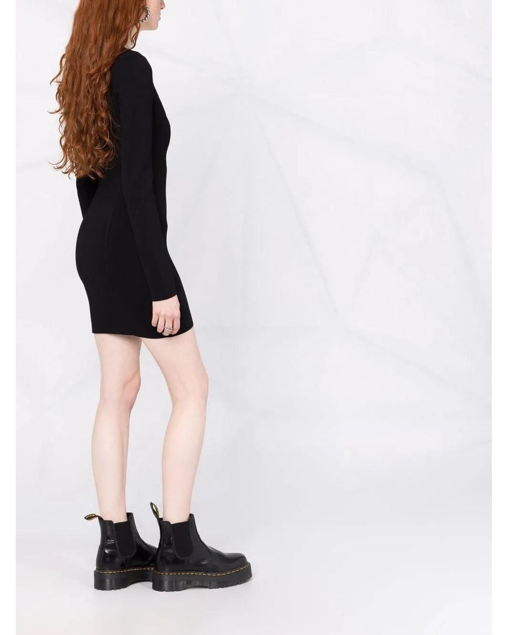 GAUGE81 Black Villar Long-Sleeve Mini Dress