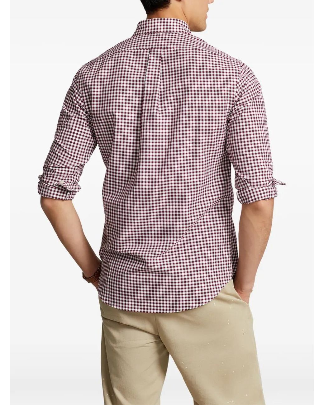 Polo Ralph Lauren Purple Chemise Boutonnée À Carreaux Vichy for men
