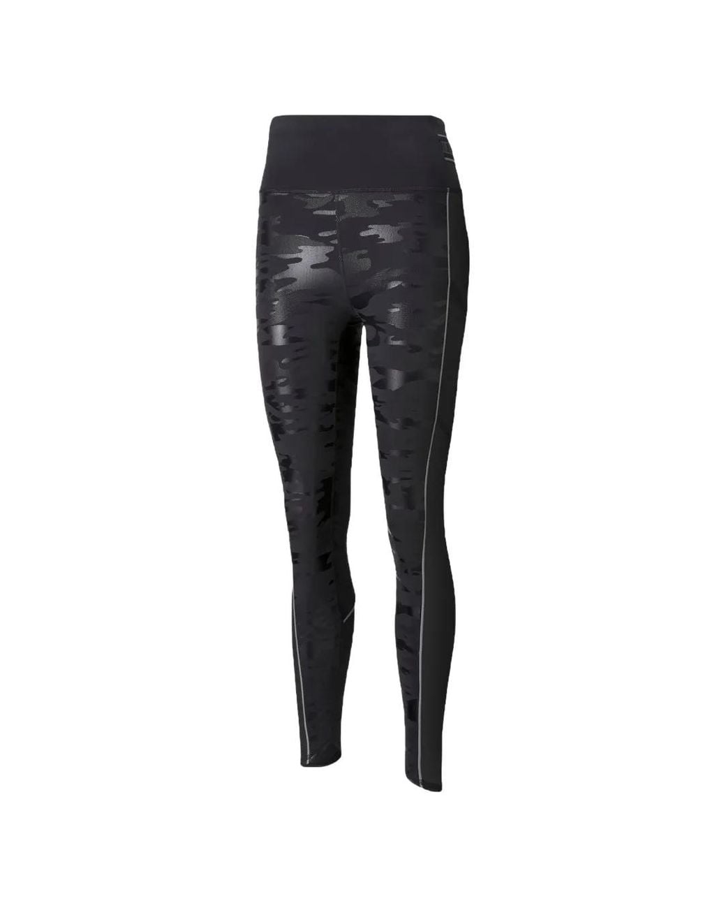 PUMA Black High-Shine Camouflage-Print Leggings