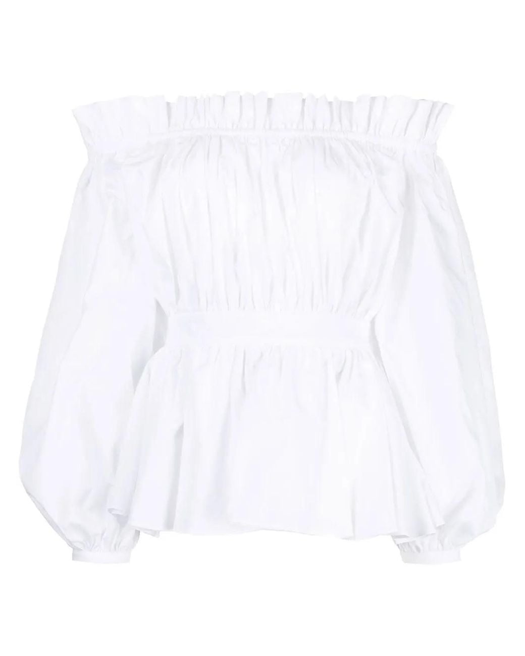 McQueen White Organic Popeline Top