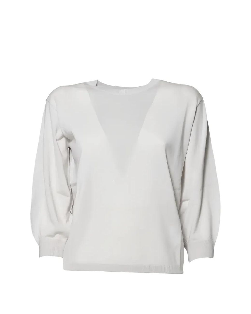 Max Mara White Crew-Neck T-Shirt