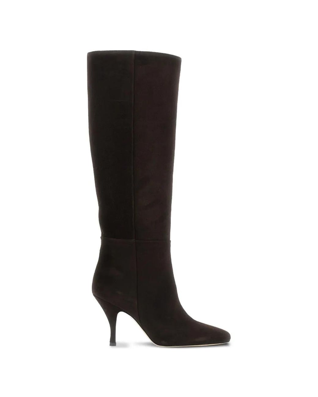 Semicouture Black Lucinda Pointed-Toe Knee-High Boots