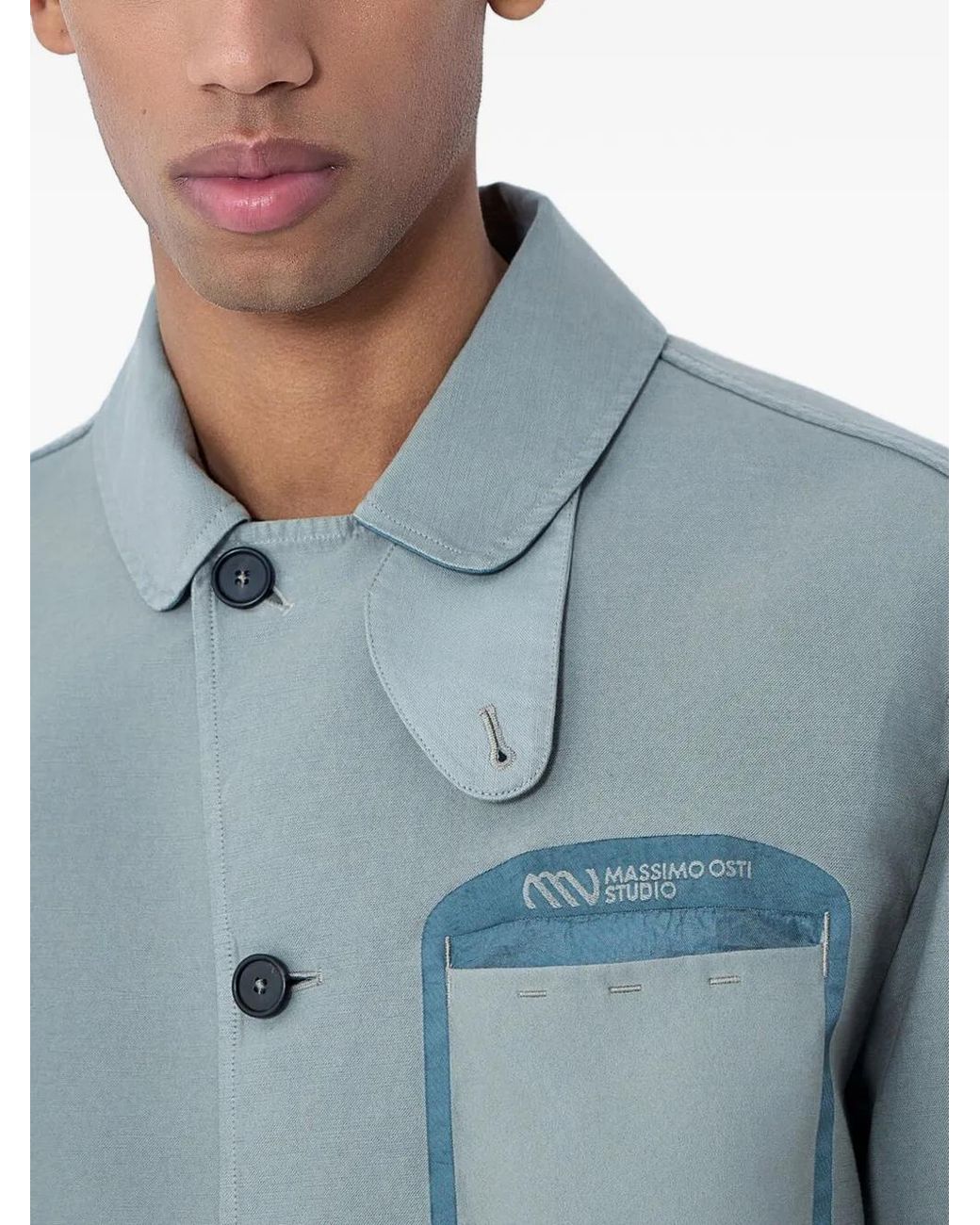 Chaqueta Con Bolsillo En Contraste Massimo Osti Studio de hombre de color Blue