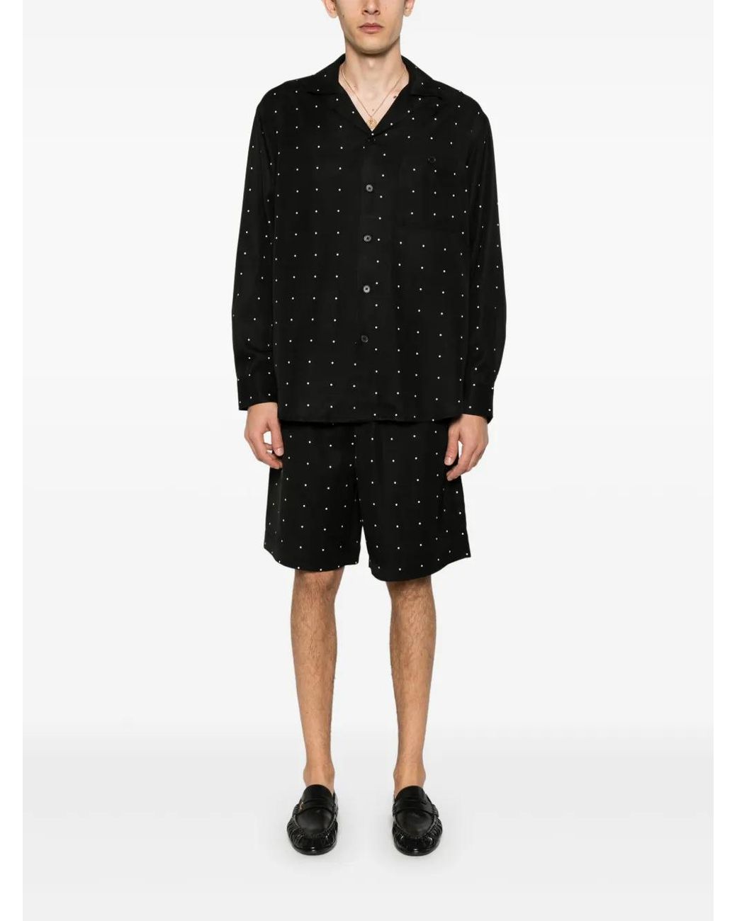 Rohe Black Polka-Dot Shorts for men