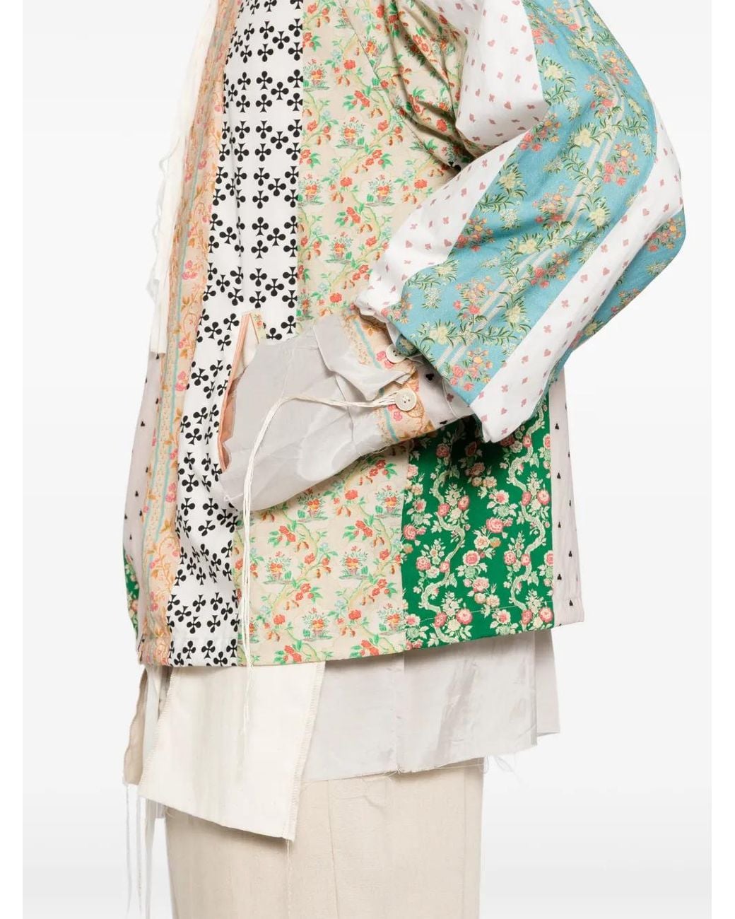 Midorikawa White Floral-Print Jacket for men