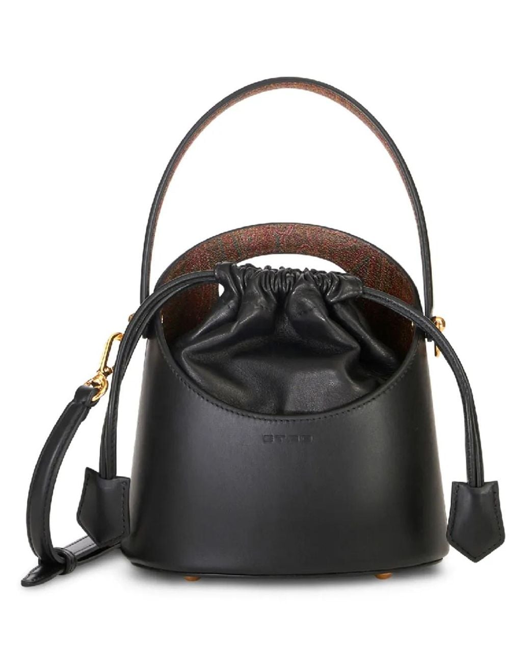 Etro Black Mini Saturno Beuteltasche