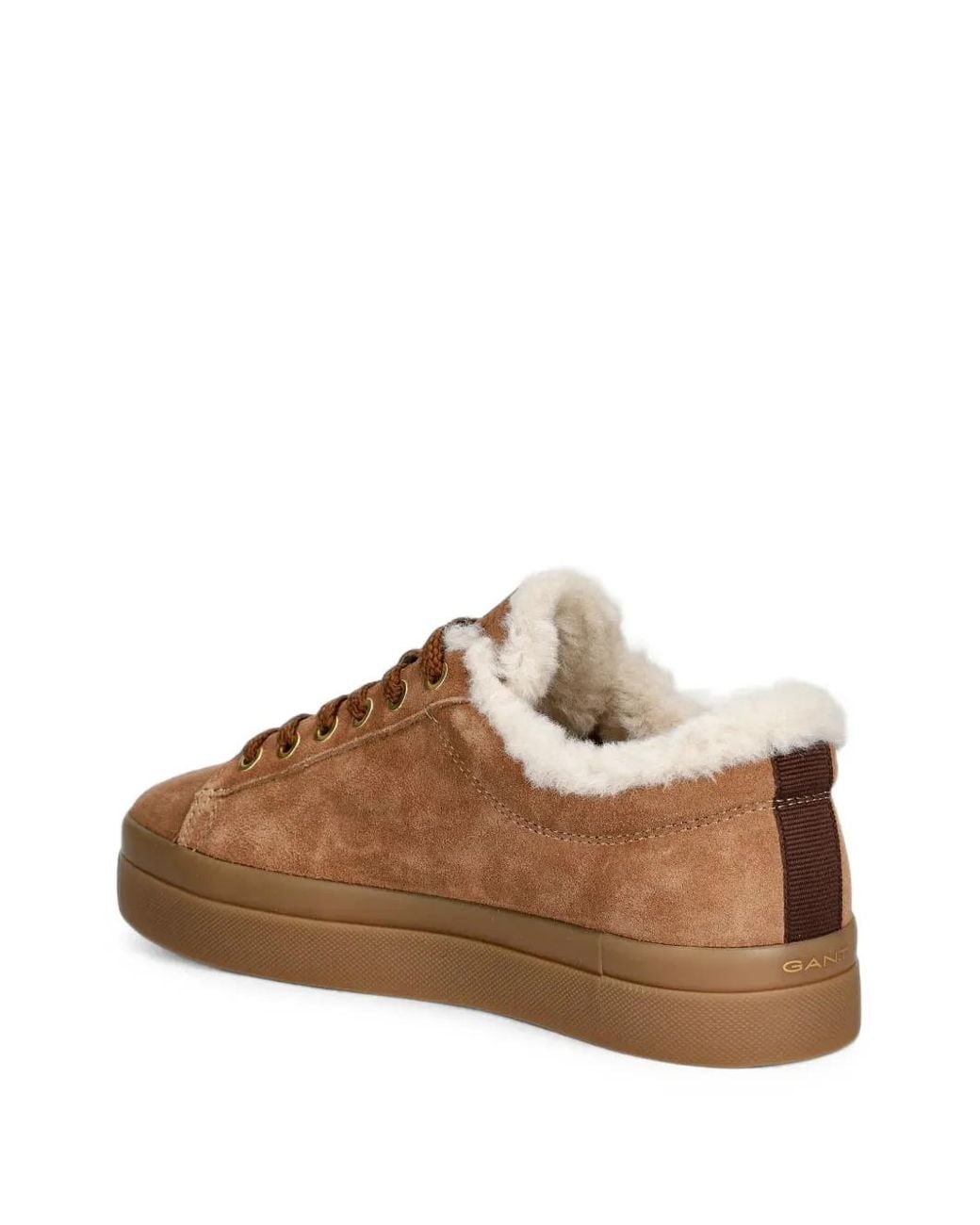 Gant Brown Shearling-Lined Suede Sneakers