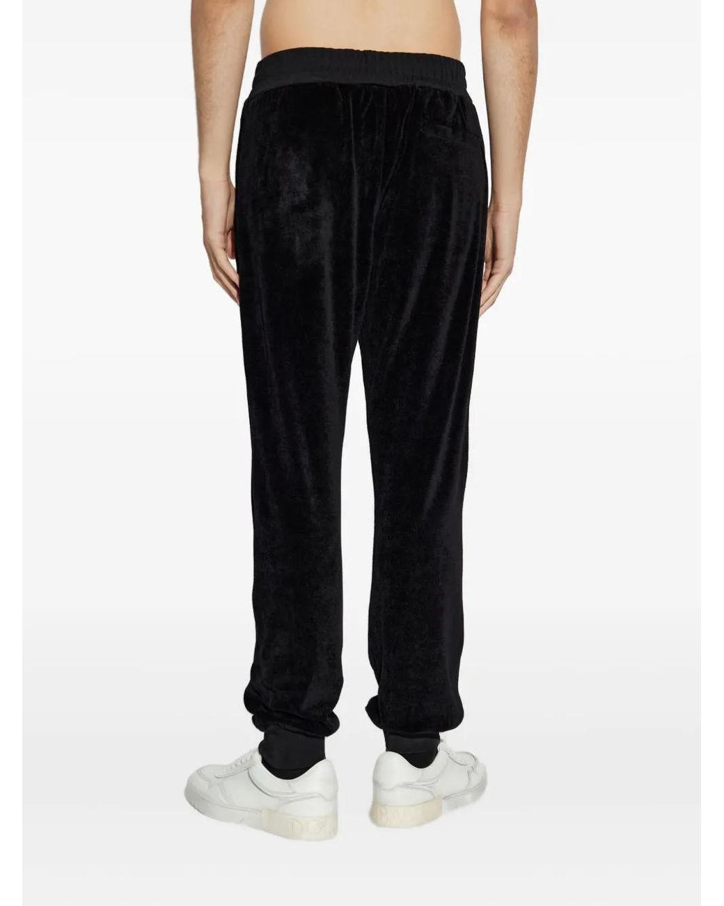 Versace Black Medusa-Embroidered Track Pants for men