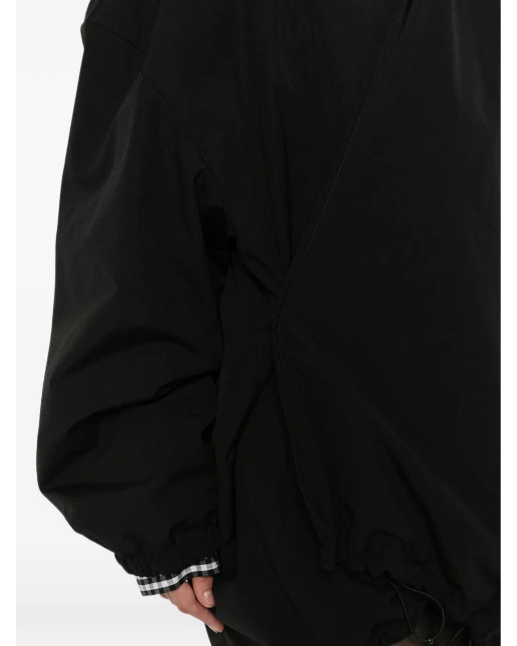 Marie Adam-Leenaerdt Black Oversized Draped Hoodie Coat