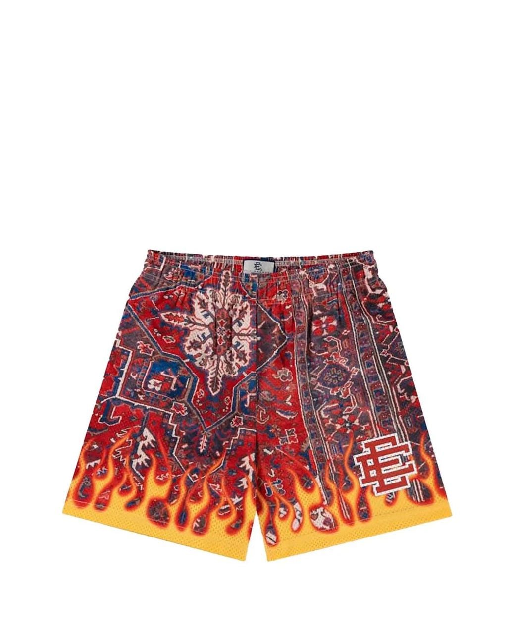 Eric Emanuel Ee Basic Shorts Met Vlammenprint in het Red voor heren