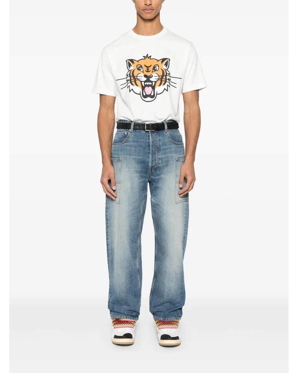 KENZO Blue Monkey Jeans for men