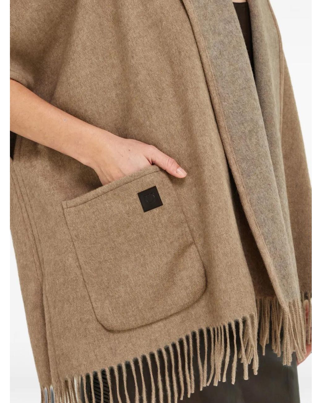 Ferragamo Natural Cashmere Cape