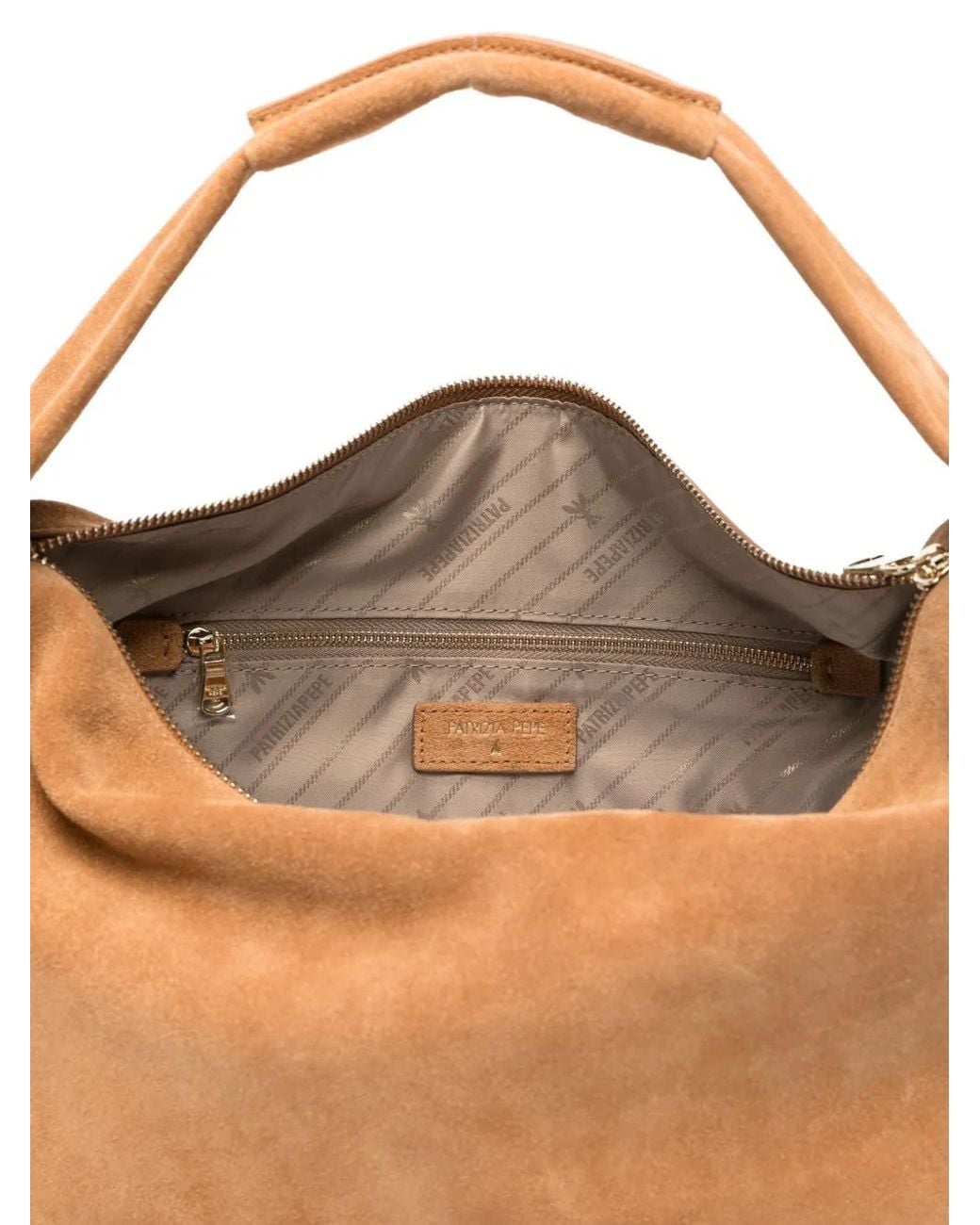 Patrizia Pepe Brown Suede Tote Bag