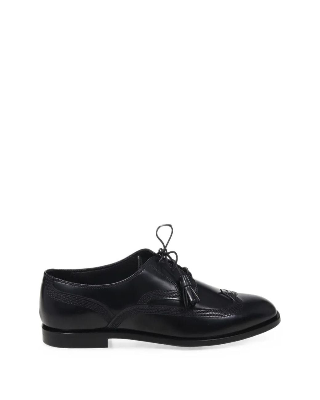 Ferragamo Black Tassel-Detail Derby Shoes