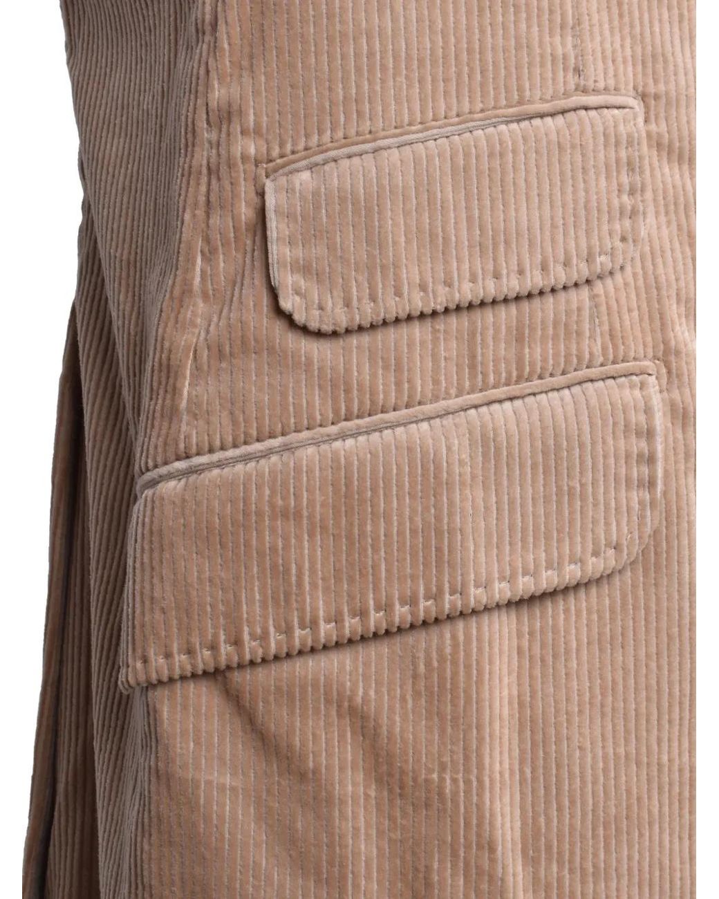 Brunello Cucinelli Pink Corduroy Suit for men