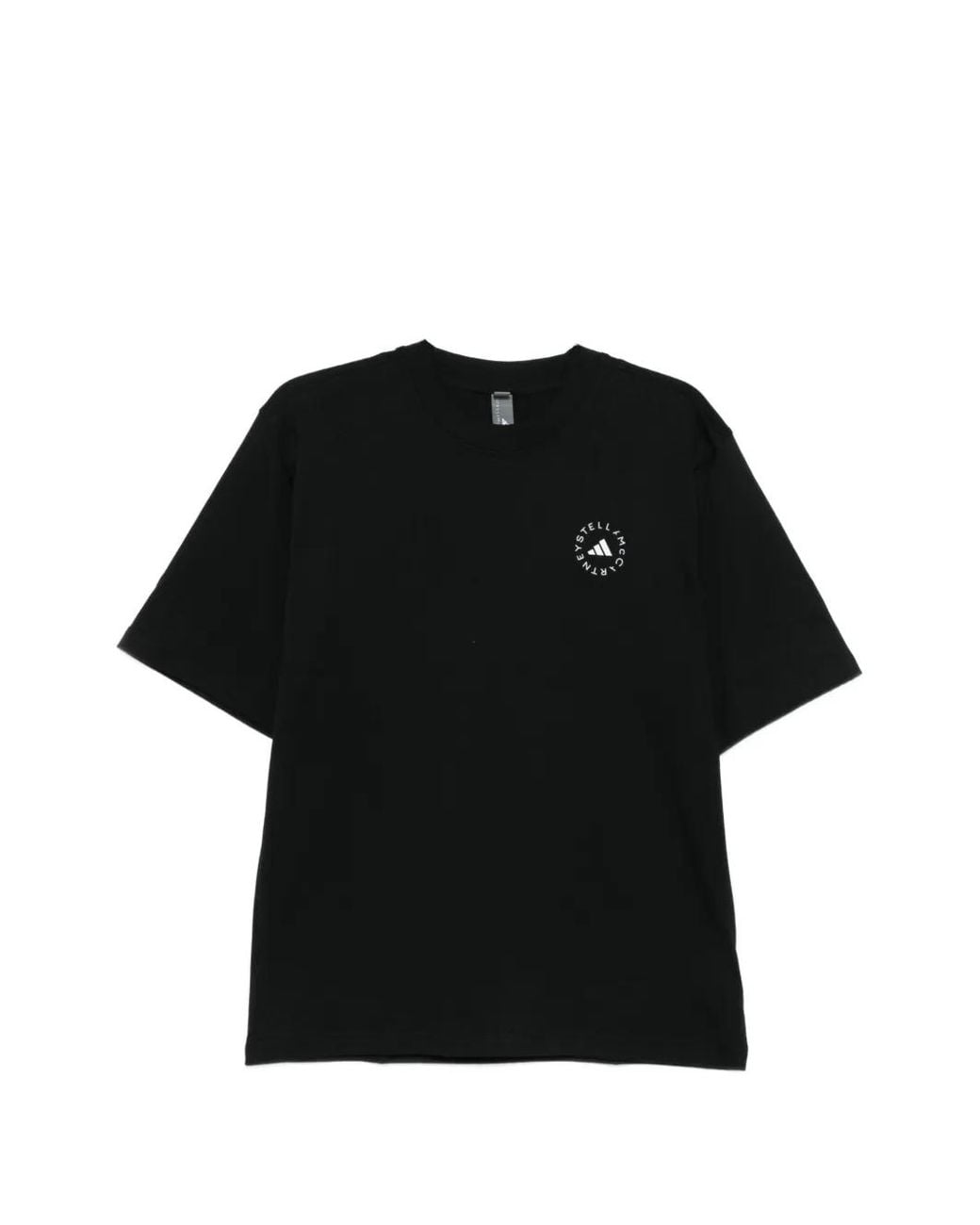 Adidas By Stella McCartney Black Adidas By Stella Mccartney Logo T-Shirt