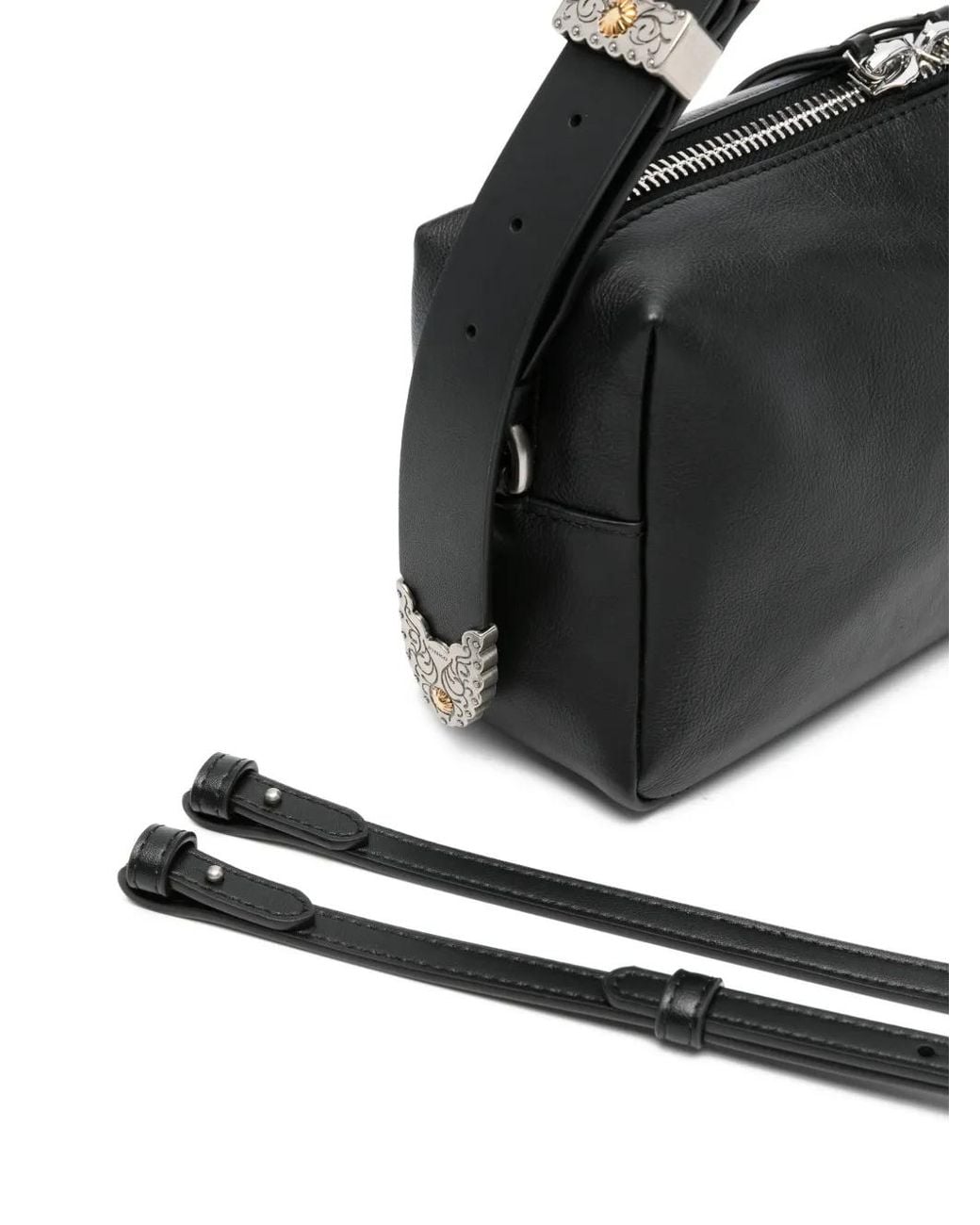 Pinko Black Logo Buckle Shoulder Bag