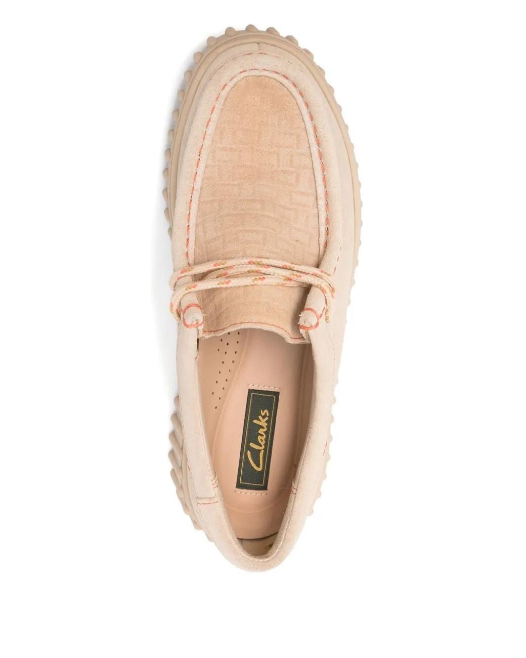 Clarks Pink Torhill Textured-Platform Derby Shoes