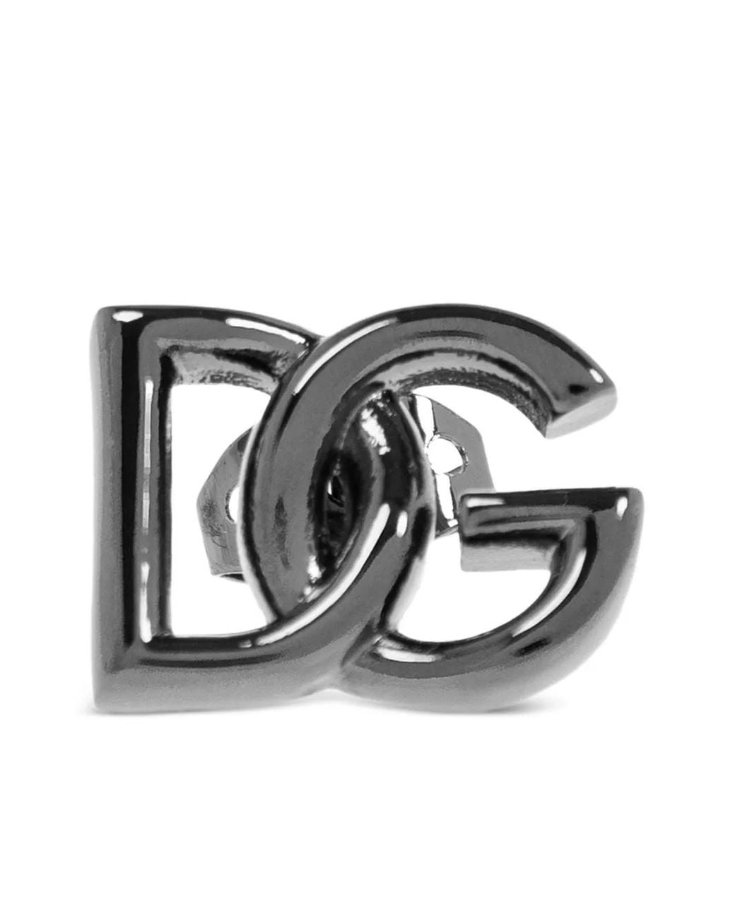 Dolce & Gabbana Metallic Dg-Logo Earrings for men